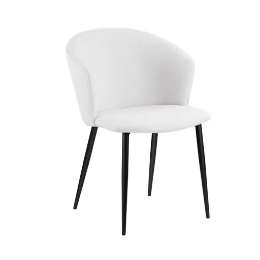 Scaun Lujo, Homla, 59x56.5x81 cm, metal/poliester, bej deschis