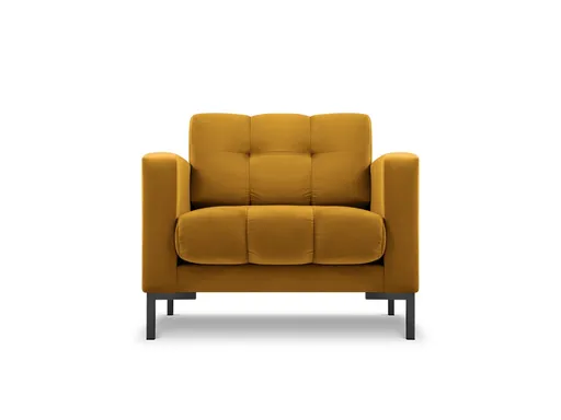 Fotoliu, Mamaia, Micadoni Home, BL, 87x92x75 cm, catifea, galben