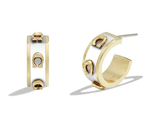 Coach Cercei semicirculari stilați pentru femei 37448375GLD100