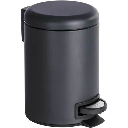 Wenko Coș de gunoi cu pedală Leman 3 l, negru, negru, 3 l
