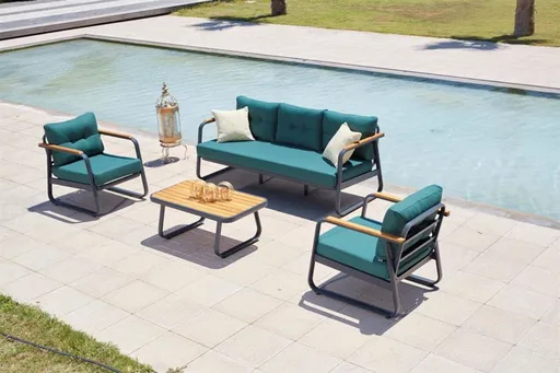 Set mobilier de gradina, Hanah Home, Rio, Albastru petrol