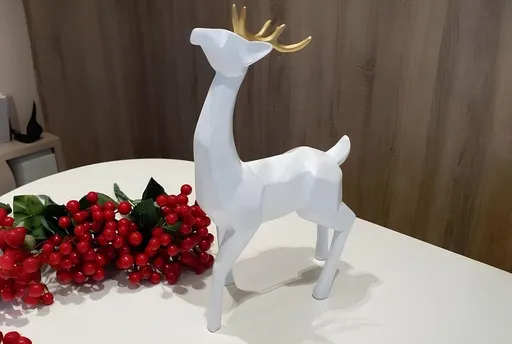 Decoratiune, CY0466, 7x17x29 cm, Poliester, Alb