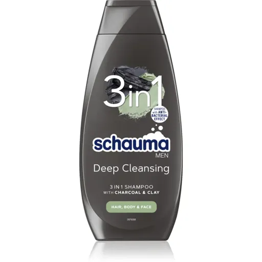 Schwarzkopf Schauma MEN șampon cu ingrediente active de cărbune pe fata , corp si par 400 ml