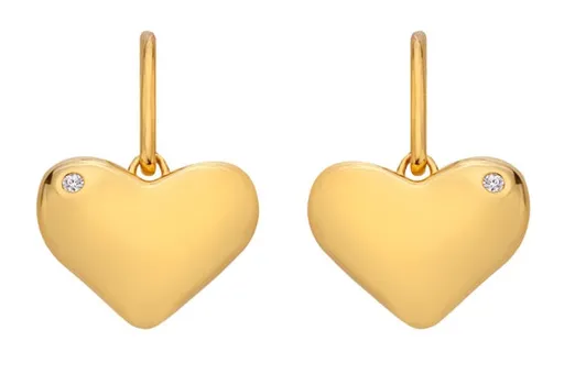 Hot Diamonds Cercei suspendați placați cu aur cu diamante autentice Jac Jossa Soul DE782