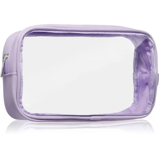 Notino Travel Collection Medium Clear Organizer geantă de cosmetice transparentă M Purple 24x12,5x5 cm 1 buc
