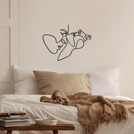 Decoratiune de perete, To Feel, Dimensiune: 70 x 52 cm, Negru