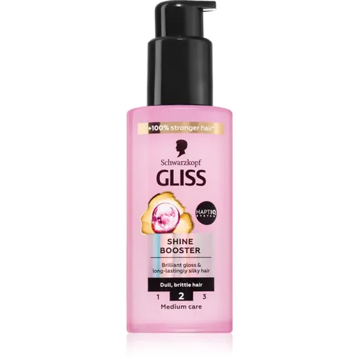 Schwarzkopf Gliss Liquid Silk ser fara clatire pentru intarire si stralucire Shine Booster 100 ml