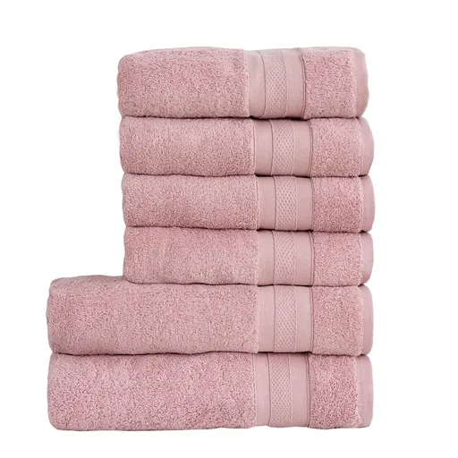 Set de prosoape Stanex MEXICO roz, 4 bucăți50 x 100 cm, 2 bucăți 70 x 140 cm, roz vechi