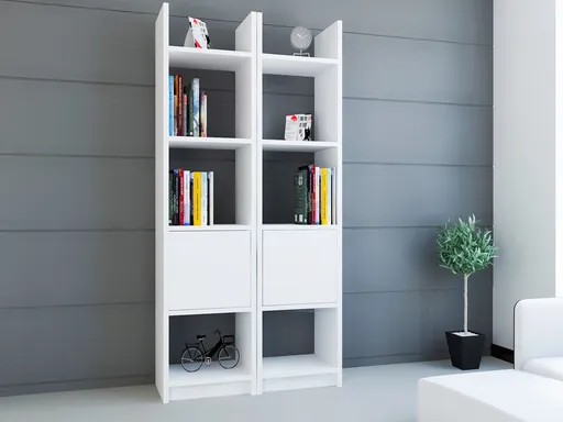 Corp biblioteca, Hanah Home, Esbi 102, 66.2x150x29.5 cm, Alb