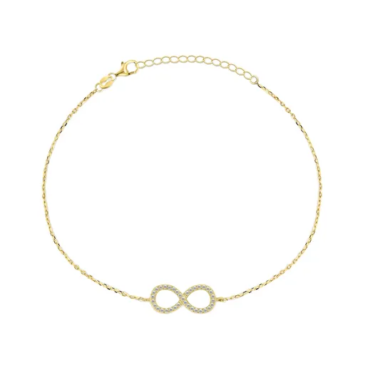 Brilio Silver Brățară placată cu aur Infinit BRC64Y