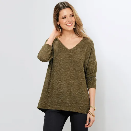 Pulover strălucitor cu mâneci lungi