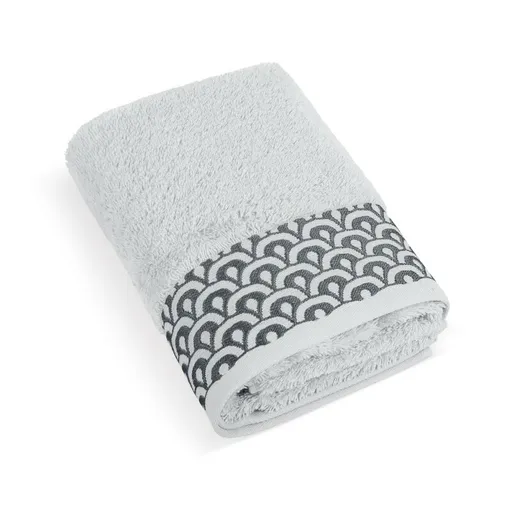 Bellatex Prosop din froté cu dantelă, 50 x 100 cm, gri deschis, 50 x 100 cm