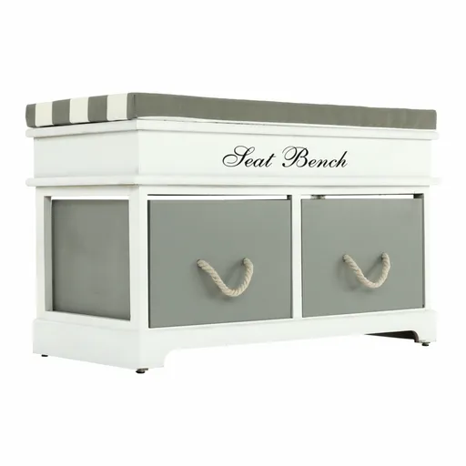 Bancă cu spațiu de depozitare Bench 2, 70 x 35 x45 cm, gri