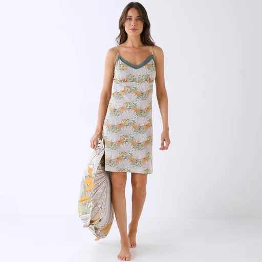 Cămașă de noapte Mada cu imprimeu junglă