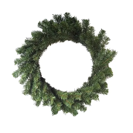 Ghirlanda artificială verde, fără decorații,diametru 50 cm, diam. 50 cm