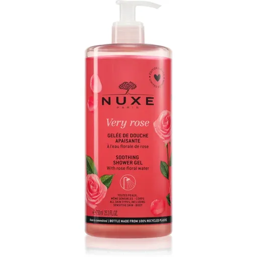 Nuxe Very Rose Soothing Shower Gel gel de duș cu aromă de trandafiri 750 ml