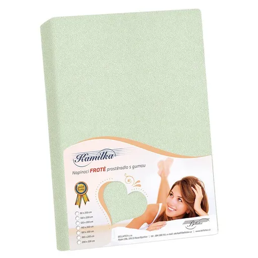 Bellatex Cearșaf din bumbac verde salvie, verde, 140 x 200 cm