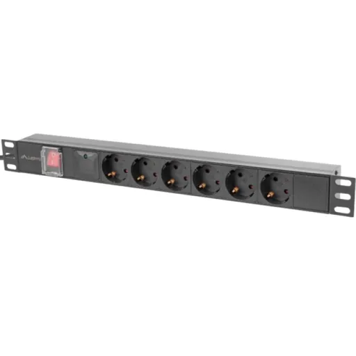 Unitate alimentare PDU 19", 6 prize ng LANBERG PDU-06F-0200-IEC-BK