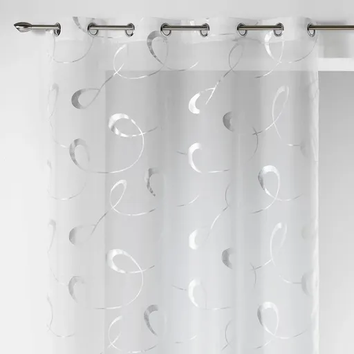 Perdea cu imprimeu grafic metalic