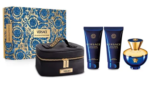 Versace Pour Femme Dylan Blue - EDP 100 ml + loțiune de corp 100 ml + gel de duș 100 ml + geantă cosmetică
