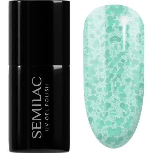 Semilac UV Hybrid Crushed_ICE unghii cu gel folosind UV / lampă cu LED culoare 495 Mint Glacier 7 ml