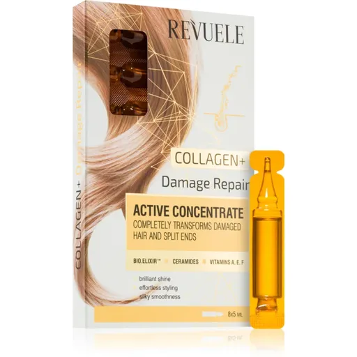 Revuele Active Hair Concentrate Collagen+ Demage Repair fiolă pentru par foarte deteriorat 8x5 ml