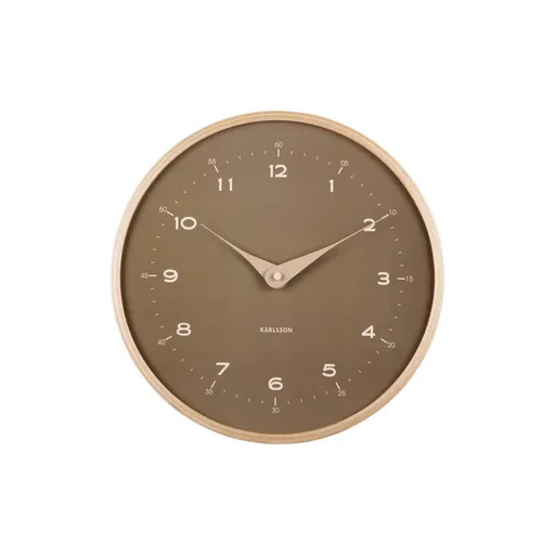 Karlsson 5995MG ceas de perete design, maro,diametru 30 cm, maro