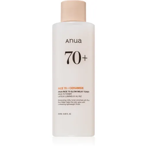 Anua Rice 70+ Glow Milky Toner tonic hidratant pentru o piele mai luminoasa 250 ml