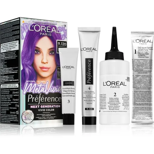 L’Oréal Paris Préférence Meta Vivids vopsea de păr semipermanentă culoare 9.120 Meta Lilac 1 buc