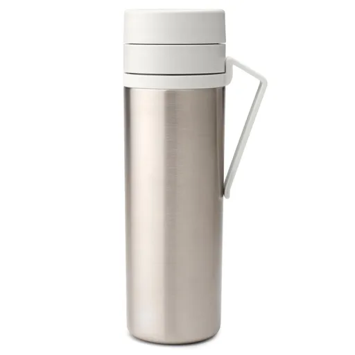 Sticla thermos Brabantia Make&Take 1008488, 500 ml, Perete dublu, Fara BPA, Argintiu/Gri deschis