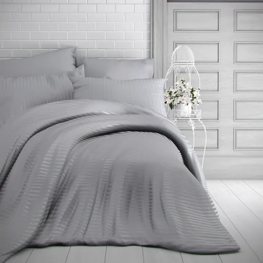 LUXURY COLLECTION lenjerie de pat satinată cu dungă