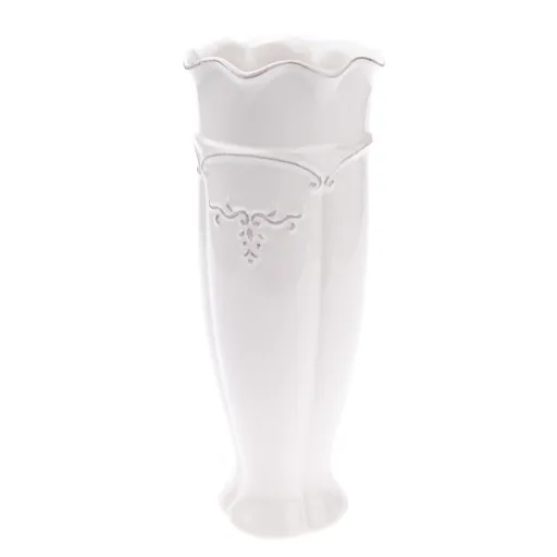 Vază ceramică Renaissance, alb, 30 cm