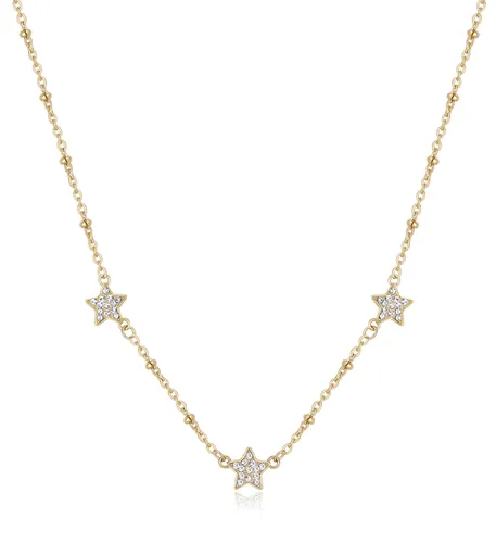 S'Agapõ Colier elegant placat cu aur cu stele Aurora SAR41