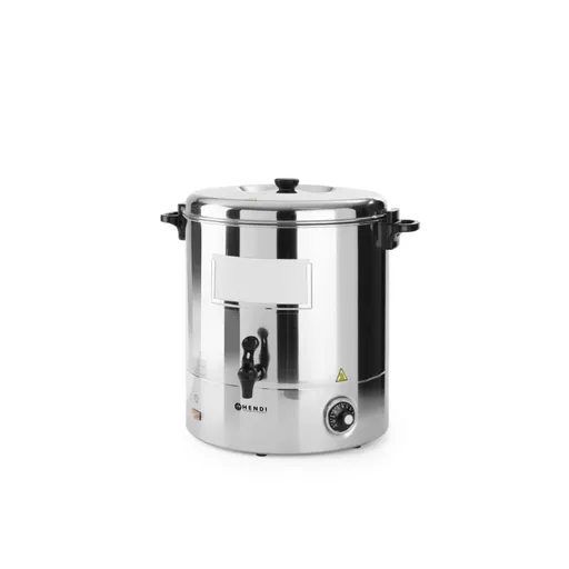 Boiler bauturi fierbinti 30 lt, inox, termostat 0-100 gr C, 2200W, Hendi, 520x(H)500 mm, temperatura ajustabila de pana la 100 C, capac reversibil