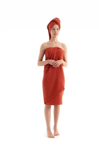 Set prosoape, L'essentiel Maison, Muslin, Caramiziu