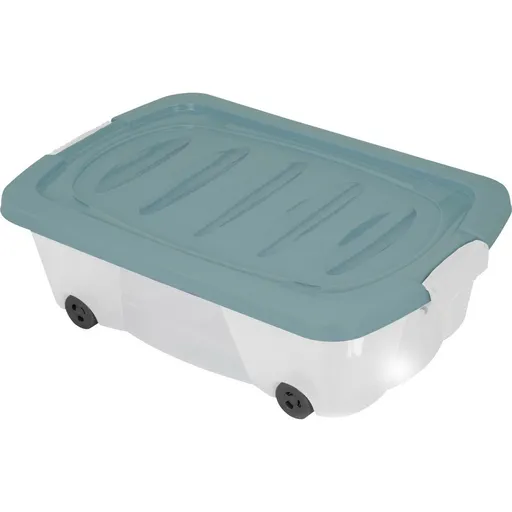 Cutie de depozitare sub pat cu roți 60 × 38 × 17,5cm, verde, verde