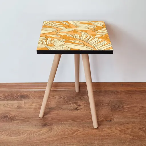 Masuta, Hanah Home, Shp204, 35x42x35 cm, Galben / Crem