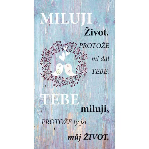 Tablou decorativ Bohemia Gifts Iubesc viața , 20x 40 cm