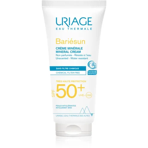 Uriage Bariésun Mineral Cream SPF 50+ crema de fata cu minerale pentru protectie SPF 50+ rezistent la apă 100 ml