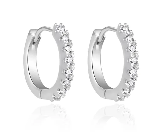 Agato Cercei rotunzi eleganți cu zirconii AGT-E201KW