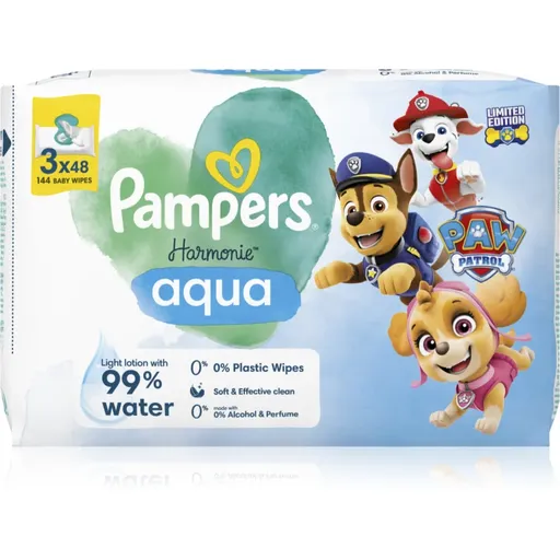 Pampers Harmonie Aqua Paw Patrol Servetele umede pentru copii 144 buc