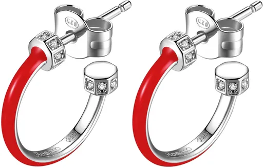 Rosato Cercei rotunzi din argint cu zirconiStorie RZO004