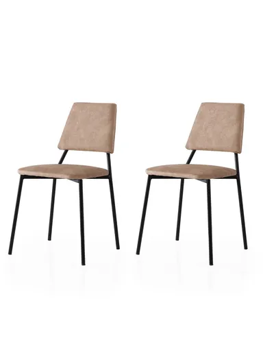 Set scaune 2 piese, Hanah Home, Lıma, Negru / nurcă