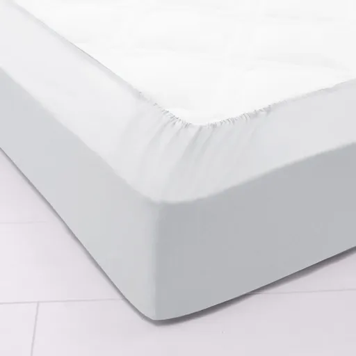 Cearșaf cu elastic, de culoare uni, de la Colombine, adâncime 32 cm, fabricat din poliester și bumbac