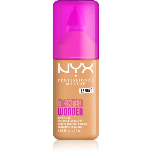 NYX Professional Makeup Make ‘Em Wonder make-up usor matifiant culoare 15 Buff 30 ml