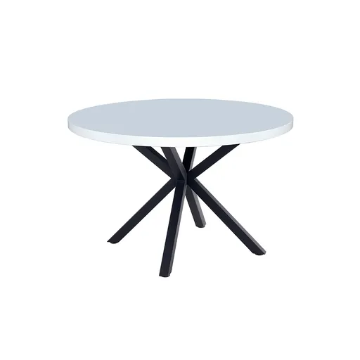 Masă de sufragerie MEDOR, albă, alb