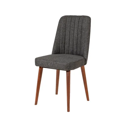 Scaun de sufragerie Vina Anthracite and Walnut, antracit