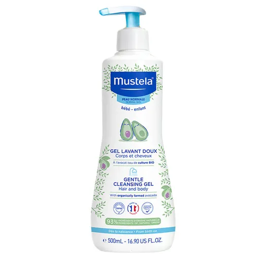 Mustela Gel de curățare delicat pentru copii pentru corp și păr (Gentle Cleansing Gel) 500 ml