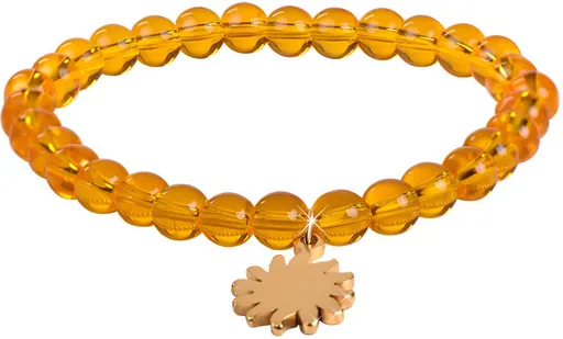 Troli Brățară de mărgele din citrin cu un soare 20 cm