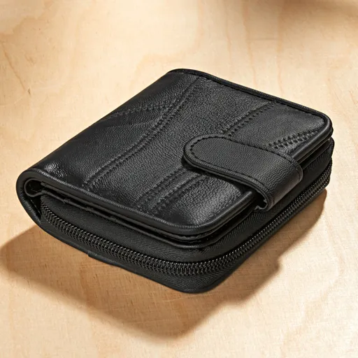 Portofel din piele în stil patchwork